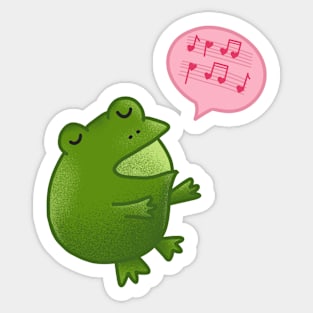 Serenading frog Sticker